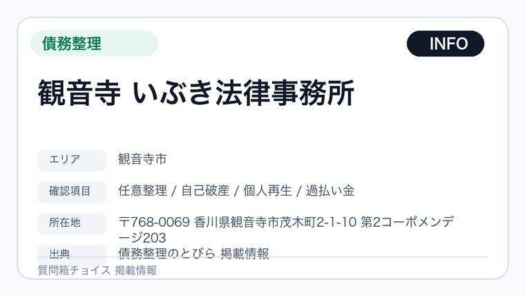 観音寺 いぶき法律事務所の掲載画像