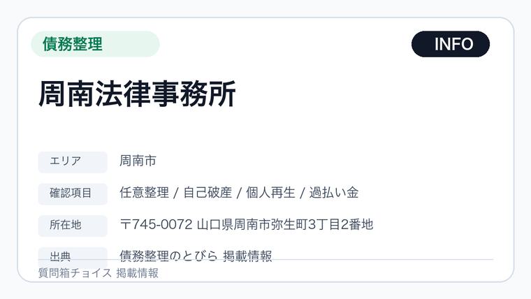 周南法律事務所の掲載画像