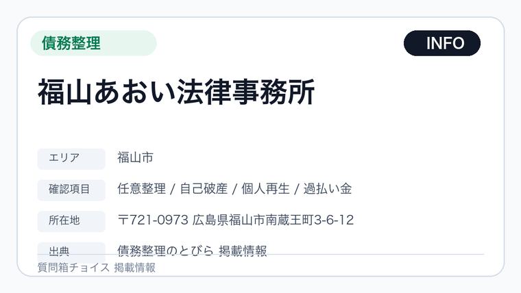 福山あおい法律事務所の掲載画像
