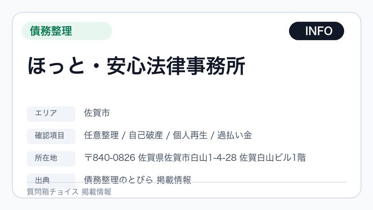 ほっと・安心法律事務所の掲載画像