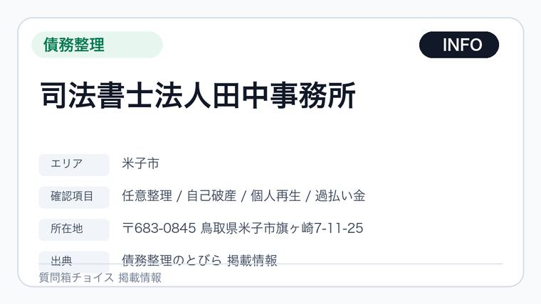 司法書士法人田中事務所の掲載画像
