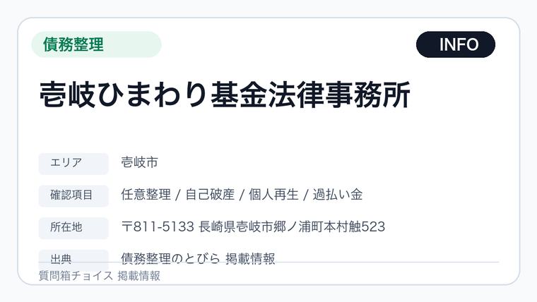 壱岐ひまわり基金法律事務所の掲載画像