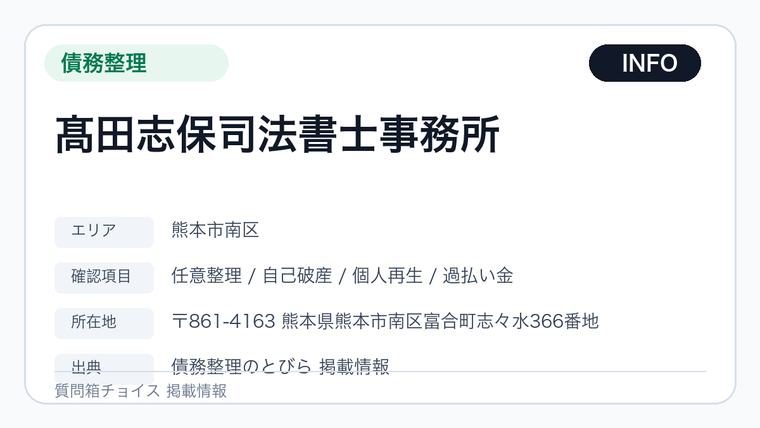 髙田志保司法書士事務所の掲載画像